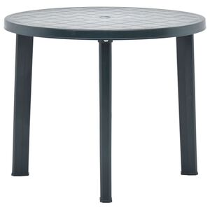 vidaXL Mesa de jardín de plástico verde 89 cm