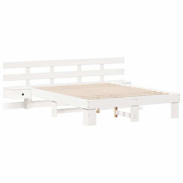 vidaXL Estructura de cama 140 x 200 cm Madera de pino macizo