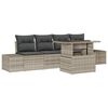vidaXL Conjunto de sof&aacute; de jard&iacute;n 5 uds. Gris Claro y Gris Oscuro