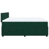 vidaXL Cama box spring con colch&oacute;n terciopelo verde oscuro 200x200 cm
