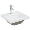 vidaXL Mueble con lavabo aglomerado blanco y roble Sonoma