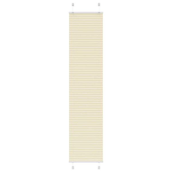 vidaXL Estor Plisado crema 50x200 cm Tela Ancho 49,4 cm Poli&eacute;ster