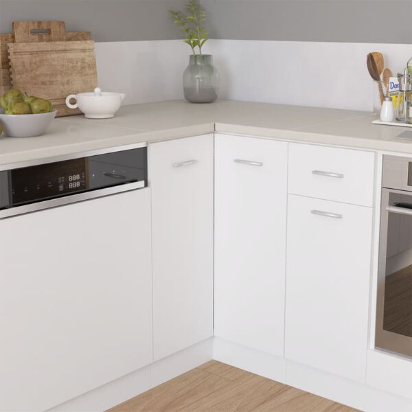 vidaXL Encimera de cocina de esquina madera ingenier&iacute;a crema