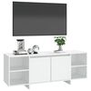 vidaXL Mueble para TV madera contrachapada blanco 130x35x50 cm