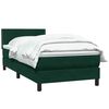 vidaXL Cama box spring con colch&oacute;n terciopelo verde oscuro 90x210 cm