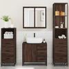 vidaXL Set de muebles baño 4 pzas madera contrachapada roble marrón