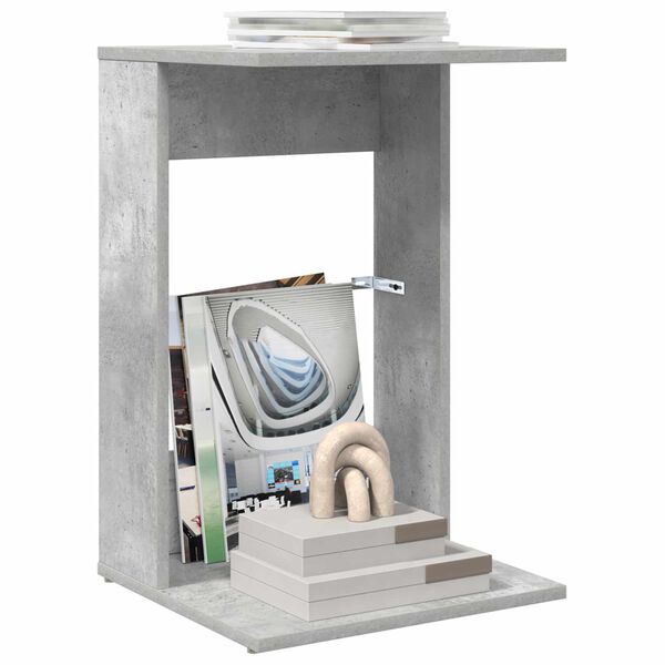 vidaXL Mesa lateral Gris Concreto 40 x 38 x 62,5 cm