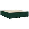 vidaXL Estructura cama sin colch&oacute;n terciopelo verde oscuro 180x200 cm