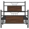 vidaXL Estructura de cama sin colch&oacute;n madera marr&oacute;n roble 90x200 cm