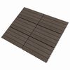 vidaXL Tile de Decking 6 pcs Marr&oacute;n Oscuro 60 x 30 cm WPC