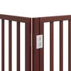 vidaXL Puerta de perros plegable 10 paneles madera &aacute;lamo marr&oacute;n 800 cm