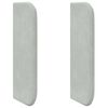 vidaXL Oreja de cabecero Gris claro Terciopelo