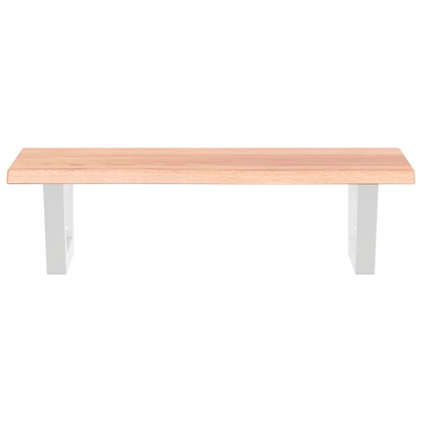 vidaXL Estante de lavabo de pared de acero y madera maciza de roble