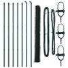 vidaXL Poste de Valla Verde 10 x 1,5 m (malla de 50 mm) Acero y PVC