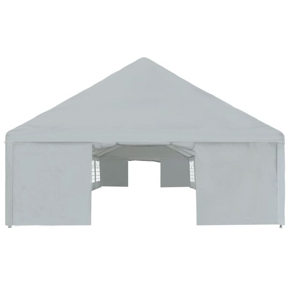 vidaXL Carpa para fiestas PE gris 6x12 m
