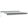 vidaXL Toldo retr&aacute;ctil aluminio y tela gris antracita y blanco 4,5x3 m