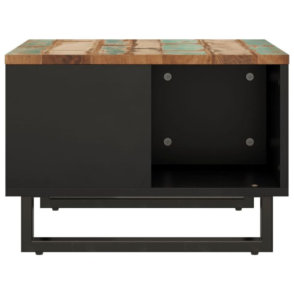 vidaXL Mesa de centro de madera maciza reciclada 60x50x35 cm