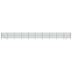 vidaXL Cerca de alambre de acero galvanizado verde 1,4x25 m