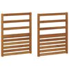 vidaXL Apoyabrazos 2 pcs Marr&oacute;n 59 x 4 x 73 cm Madera de ingenier&iacute;a