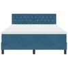vidaXL Cama tipo Box Spring Azul Oscuro 160 x 200 cm Terciopelo
