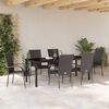 vidaXL Conjunto de Comedor de Jard&iacute;n 7 pcs Marr&oacute;n