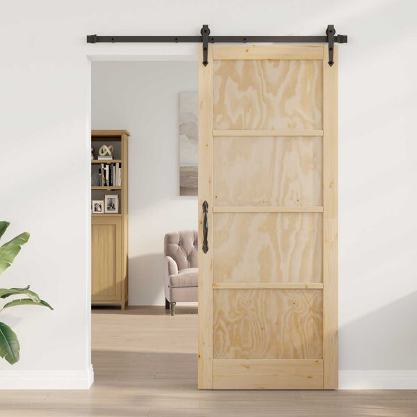 vidaXL Puerta Corredera ORKDAL Marr&oacute;n 86 x 211 cm