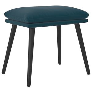 vidaXL Reposapi&eacute;s de terciopelo azul 45x29,5x35 cm