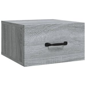 vidaXL Mesita de noche de pared color gris Sonoma 35x35x20 cm