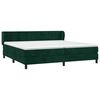 vidaXL Cama box spring con colch&oacute;n terciopelo verde oscuro 200x200 cm