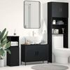 vidaXL Mueble de lavabo para ba&ntilde;o Roble Negro 80 x 30 x 60 cm