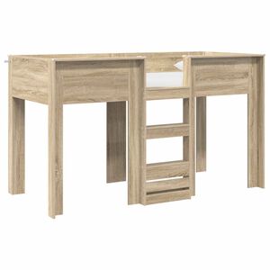 vidaXL Cama Litera para Ni&ntilde;os Roble Sonoma 75 x 190 cm