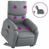 vidaXL Sill&oacute;n de masaje elevable el&eacute;ctrico cuero sint&eacute;tico gris