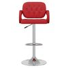 vidaXL Taburetes de cocina 2 unidades cuero sint&eacute;tico rojo vino tinto