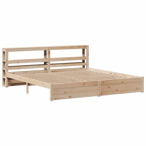 vidaXL Estructura de cama con cabecero madera maciza de pino 200x200cm