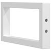 vidaXL Soportes estante de lavabo 2 uds rectangular acero blanco