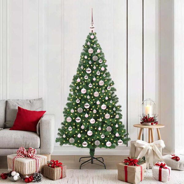 vidaXL &Aacute;rbol de Navidad artificial Verde 180 cm PVC y Acero y Pl&aacute;stico