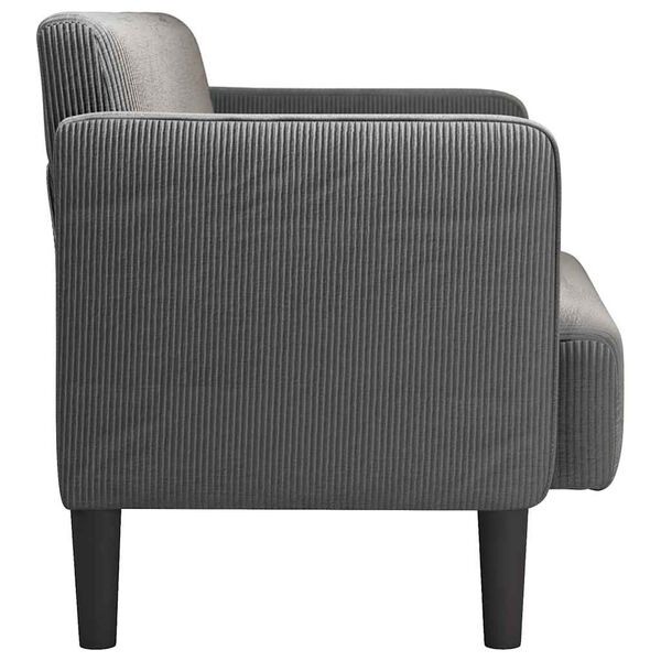 vidaXL Sof&aacute; Loveseat gris oscuro 109 cm tejido de pana