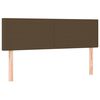 vidaXL Cama box spring con colch&oacute;n tela marr&oacute;n oscuro 140x190 cm