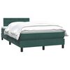 vidaXL Cama box spring con colch&oacute;n terciopelo verde oscuro 120x220 cm