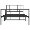 vidaXL Estructura cama sin colchón con estribo metal negro 80x200 cm