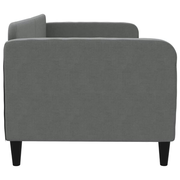 vidaXL Sof&aacute; cama sin colch&oacute;n tela gris oscuro 80x200 cm