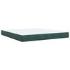 vidaXL Cama box spring con colch&oacute;n terciopelo verde oscuro 180x200 cm