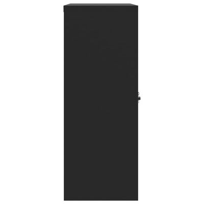 vidaXL Armario archivador de acero negro 90x40x105 cm