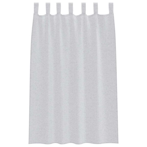 vidaXL Cortina de Voil&eacute; 2 pcs Gris Claro 175 x 140 cm Poli&eacute;ster