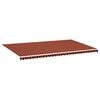 vidaXL Tela de repuesto para toldo naranja y marr&oacute;n 600x350 cm poli&eacute;ster