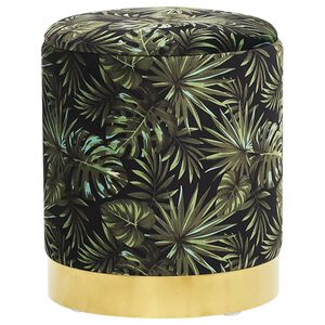 vidaXL Hocker de almacenaje redondo multicolor tela 31 x 37 cm