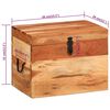 vidaXL Caja de almacenaje madera maciza de acacia 39x28x31 cm