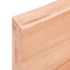 vidaXL Encimera baño madera maciza tratada marrón claro 180x50x(2-6)cm