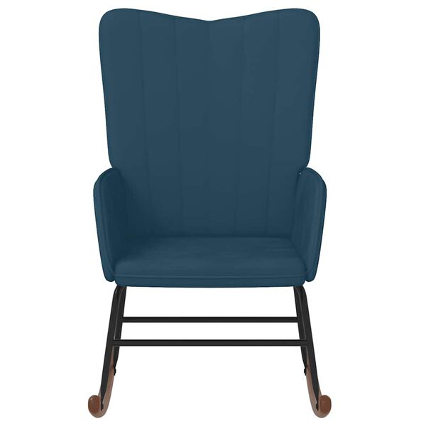 vidaXL Silla mecedora de terciopelo azul