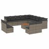 vidaXL Set de sof&aacute;s de jard&iacute;n 14 pzas con cojines rat&aacute;n sint&eacute;tico gris